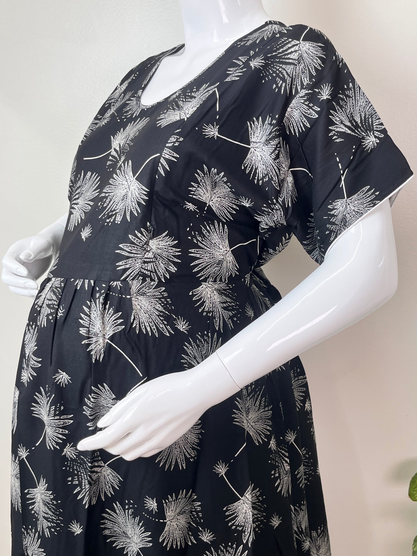 Motherhood Bliss Black Rayon Fabric Maternity Gown