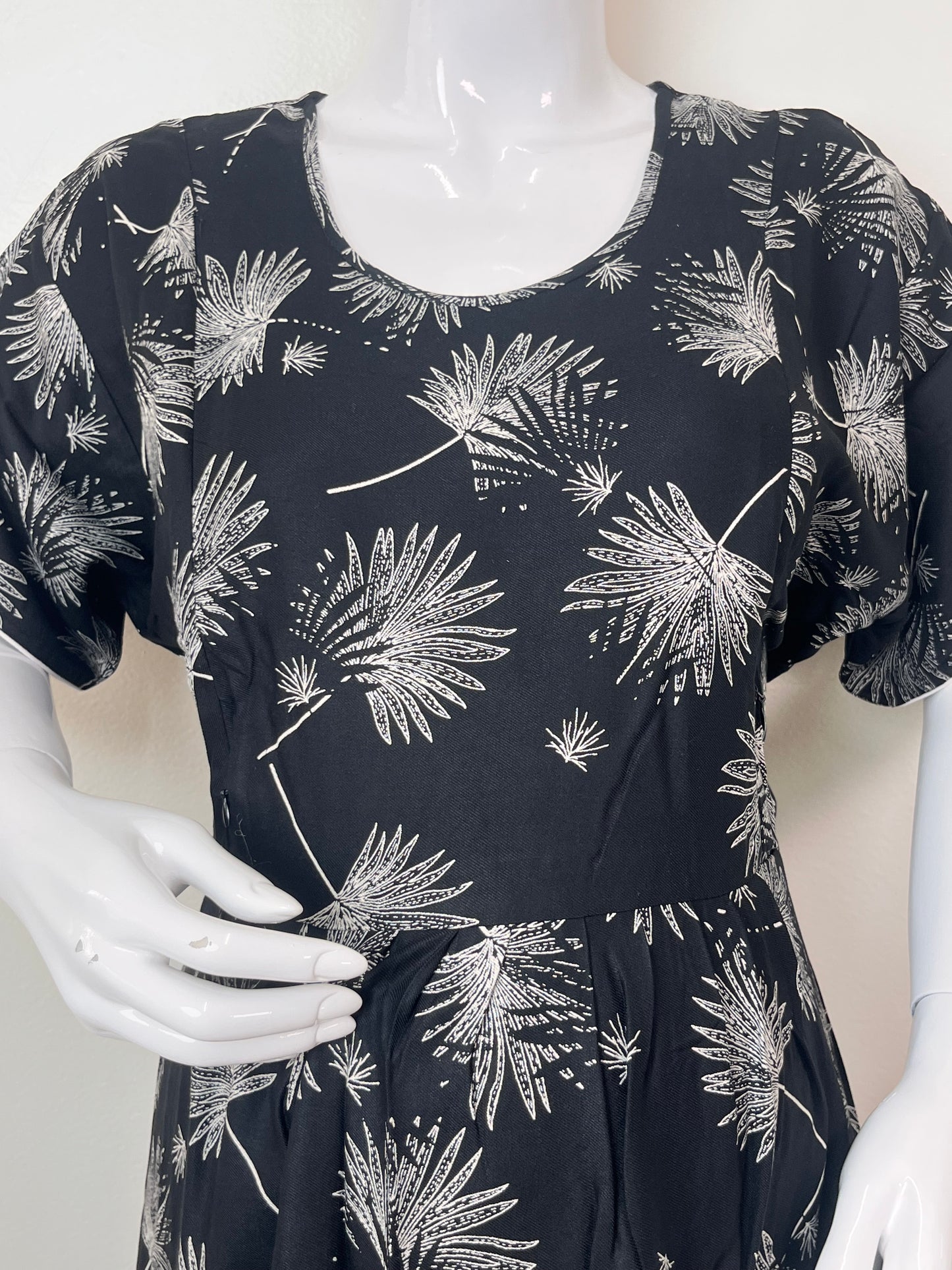 Motherhood Bliss Black Rayon Fabric Maternity Gown