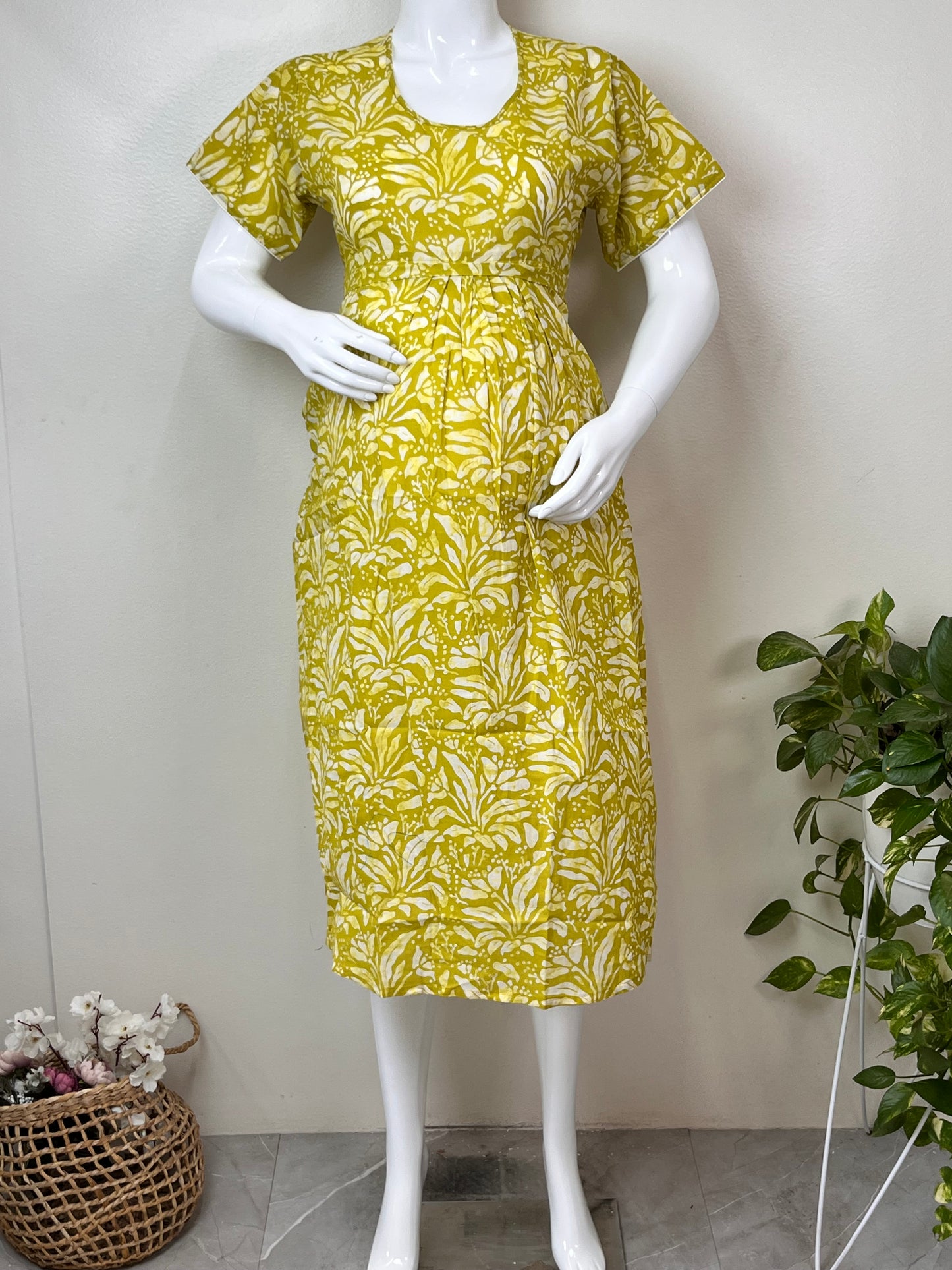 Premium Comfort Pure Cotton Maternity Gown