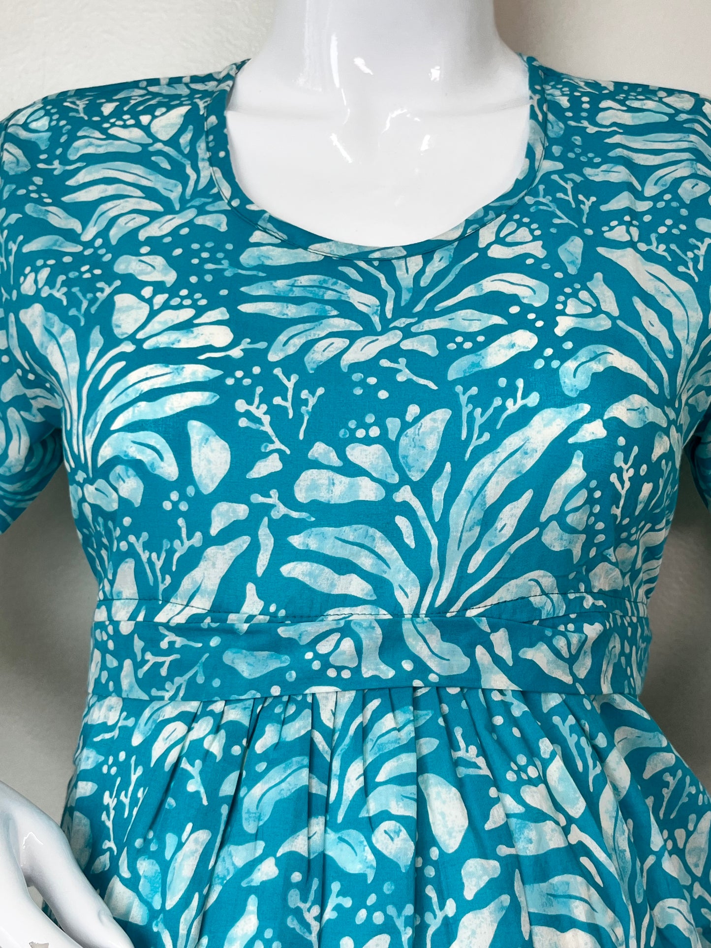 Sky Blue Gentle Touch Pure Cotton Maternity Gown