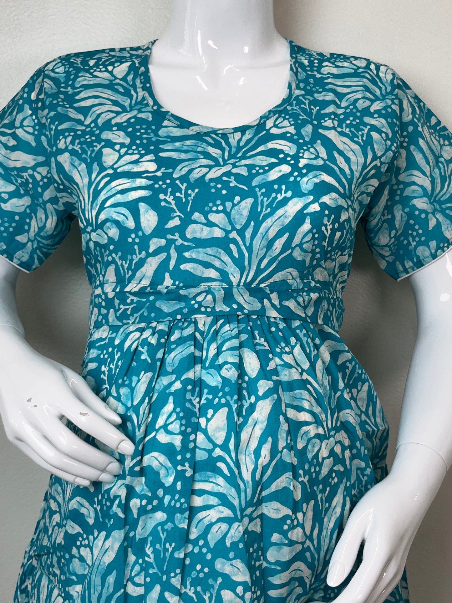 Sky Blue Gentle Touch Pure Cotton Maternity Gown