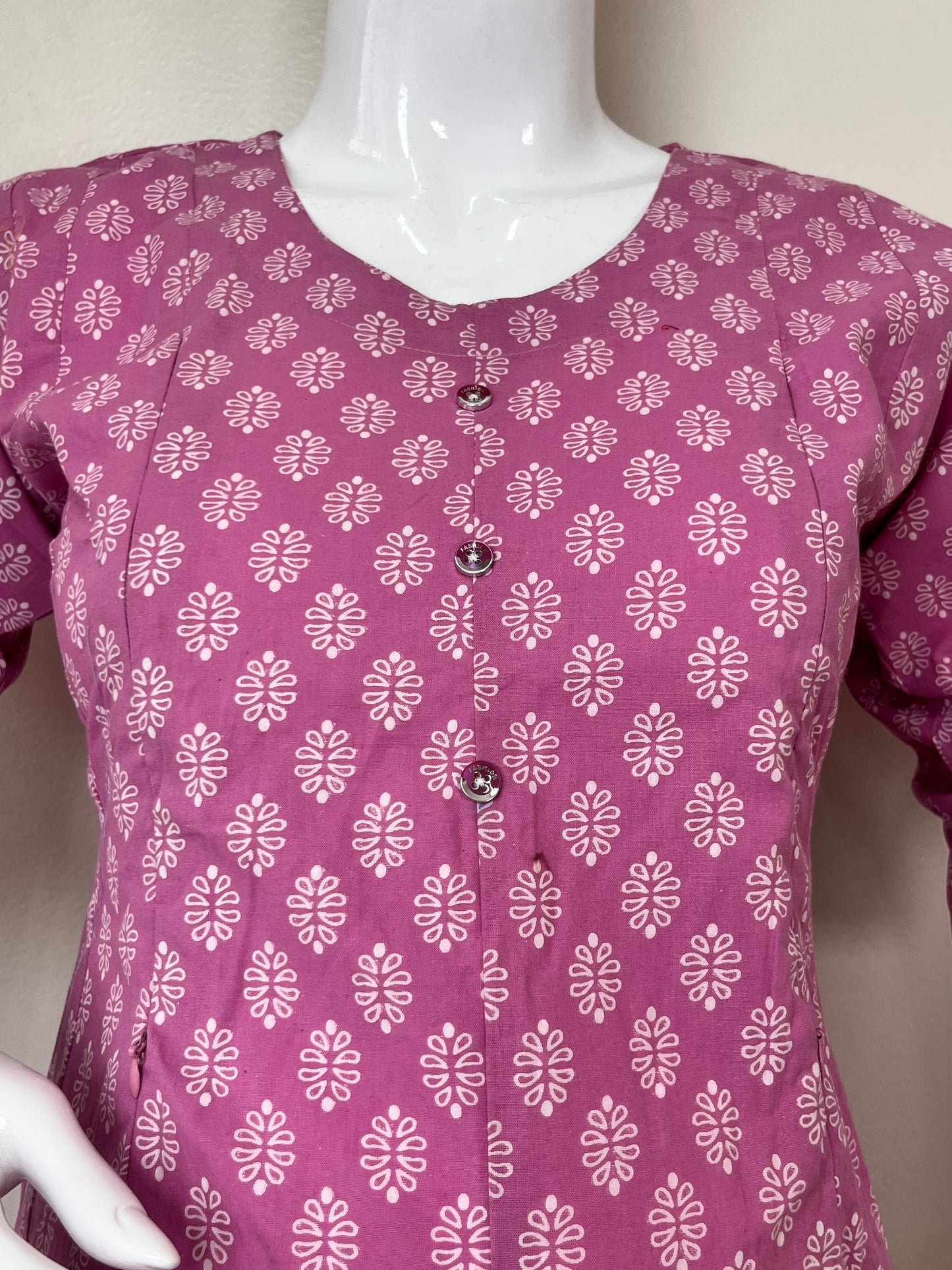 Purple Everyday Comfort Pure Cotton Pregnancy Kurti