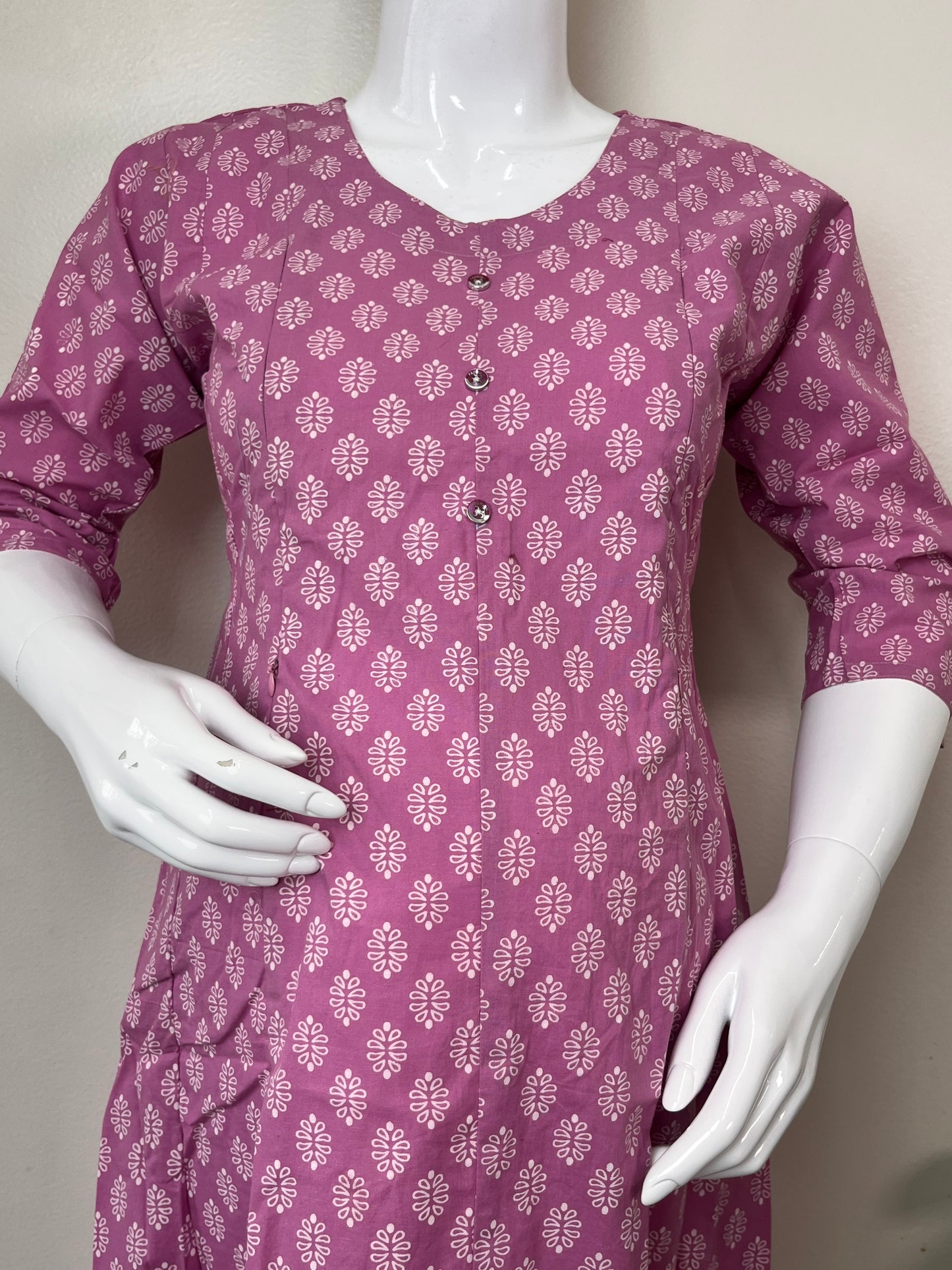 Purple Everyday Comfort Pure Cotton Pregnancy Kurti