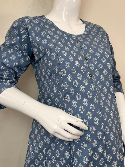 Women's Pure Cotton Feeding Kurti with Relaxed Fit