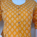 Yellow Motherhood Bliss Pure Cotton Maternity Kurti