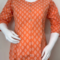 Orange Soft and Breathable Pure Cotton Maternity Kurti