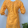 Yellow Motherhood Bliss Pure Cotton Maternity Kurti