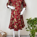 Maroon Everyday Ease Pure Cotton Maternity and Nursing Kurti