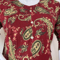 Maroon Everyday Ease Pure Cotton Maternity and Nursing Kurti