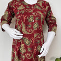 Maroon Everyday Ease Pure Cotton Maternity and Nursing Kurti