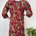 Maroon Everyday Ease Pure Cotton Maternity and Nursing Kurti