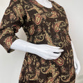 Black Graceful Fit Pure Cotton Maternity Kurti