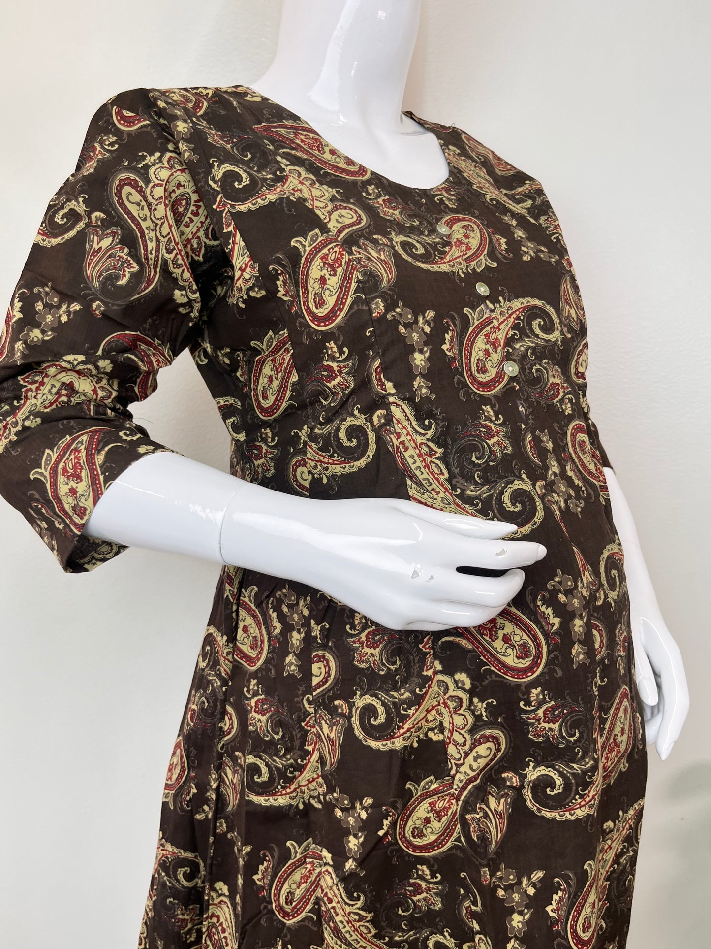 Black Graceful Fit Pure Cotton Maternity Kurti