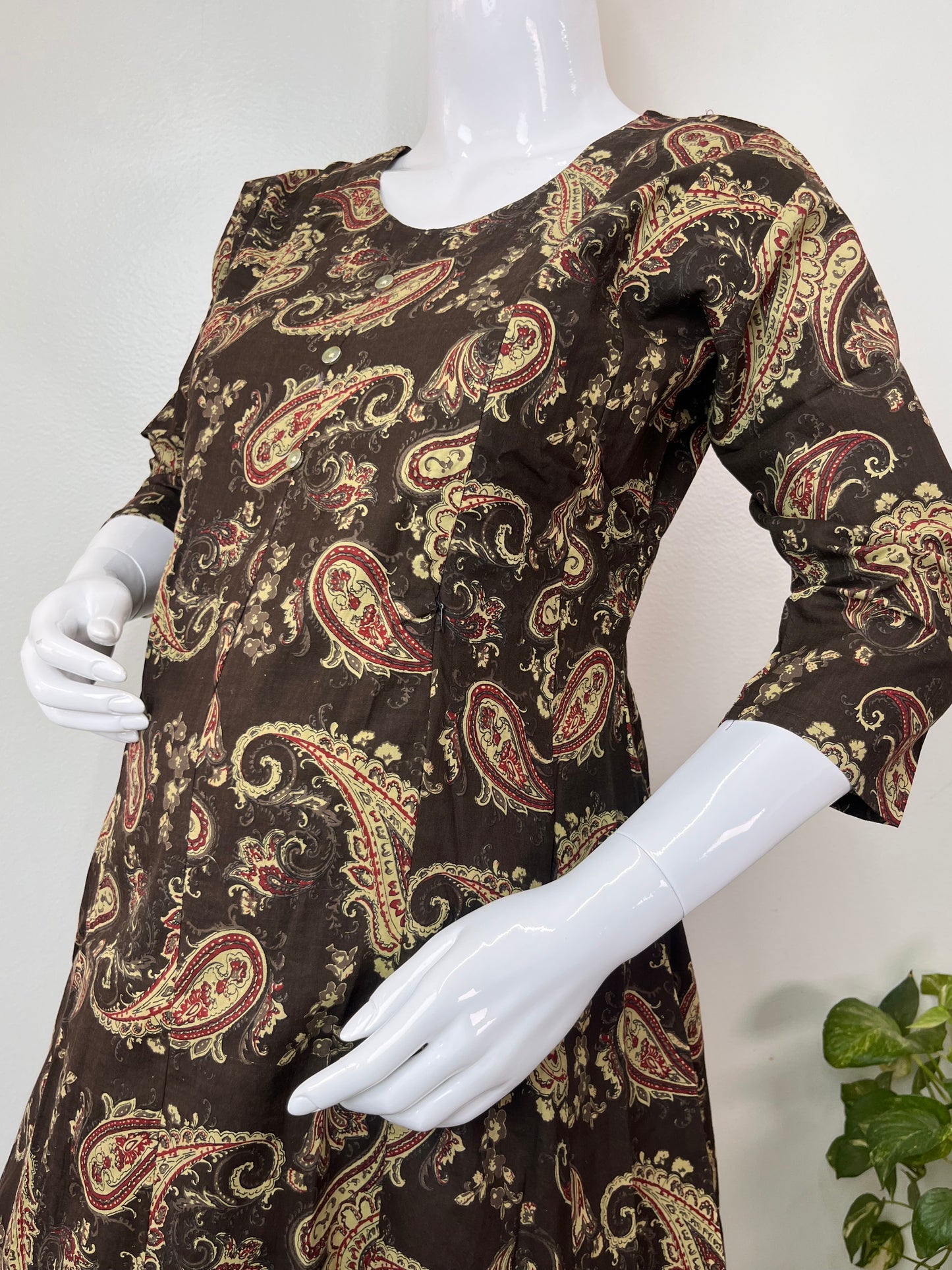 Black Graceful Fit Pure Cotton Maternity Kurti