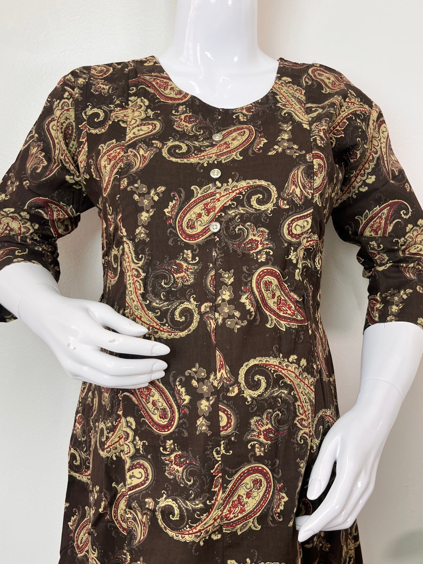 Black Graceful Fit Pure Cotton Maternity Kurti
