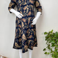 Navy Blue Soft Pure Cotton Maternity Kurti for Daily Wear
