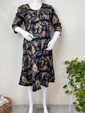 Navy Blue Soft Pure Cotton Maternity Kurti for Daily Wear