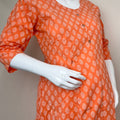 Orange Soft and Breathable Pure Cotton Maternity Kurti