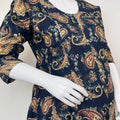 Navy Blue Soft Pure Cotton Maternity Kurti for Daily Wear