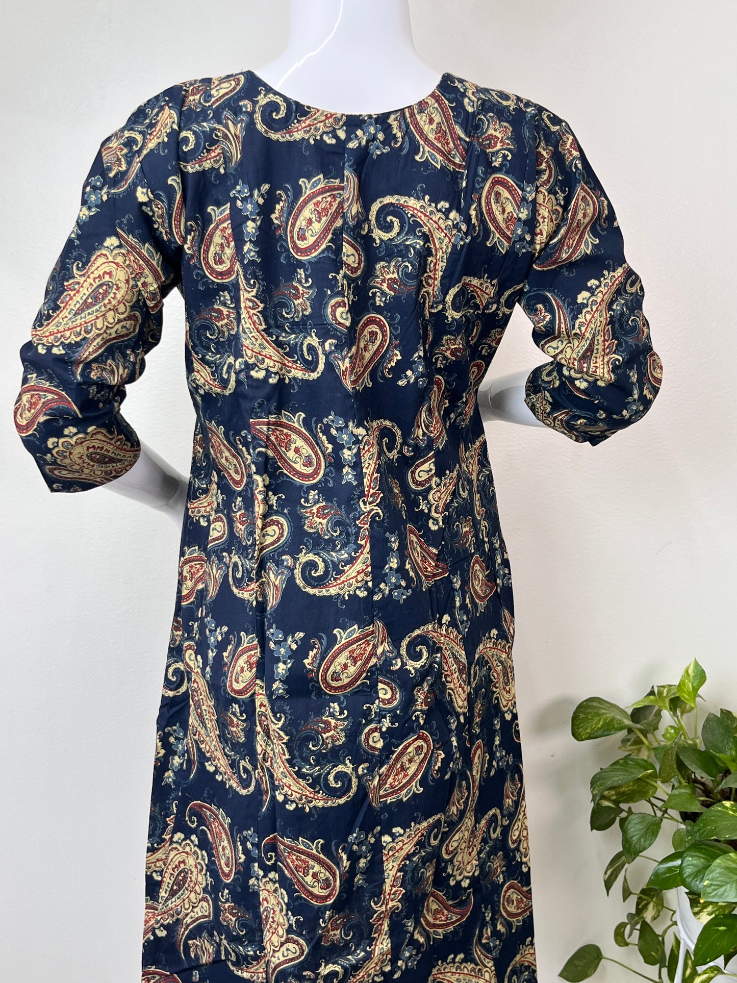 Navy Blue Soft Pure Cotton Maternity Kurti for Daily Wear