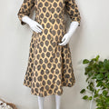 Cream Pure Cotton Maternity Kurti with Easy Nursing Access