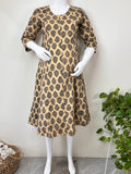 Cream Pure Cotton Maternity Kurti with Easy Nursing Access