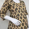 Cream Pure Cotton Maternity Kurti with Easy Nursing Access