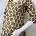 Cream Pure Cotton Maternity Kurti with Easy Nursing Access