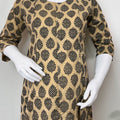 Cream Pure Cotton Maternity Kurti with Easy Nursing Access