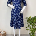 Navy Blue Comfortable Pure Cotton Nursing Kurti