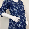 Navy Blue Comfortable Pure Cotton Nursing Kurti