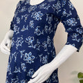 Navy Blue Comfortable Pure Cotton Nursing Kurti