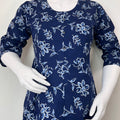 Navy Blue Comfortable Pure Cotton Nursing Kurti