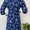 Navy Blue Comfortable Pure Cotton Nursing Kurti