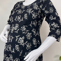Black Gentle Touch Pure Cotton Pregnancy Kurti
