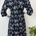 Black Gentle Touch Pure Cotton Pregnancy Kurti