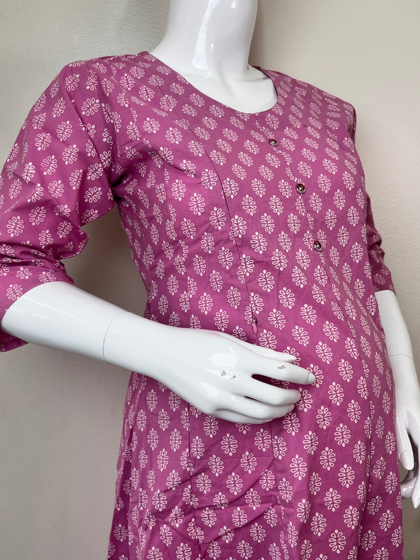 Purple Everyday Comfort Pure Cotton Pregnancy Kurti