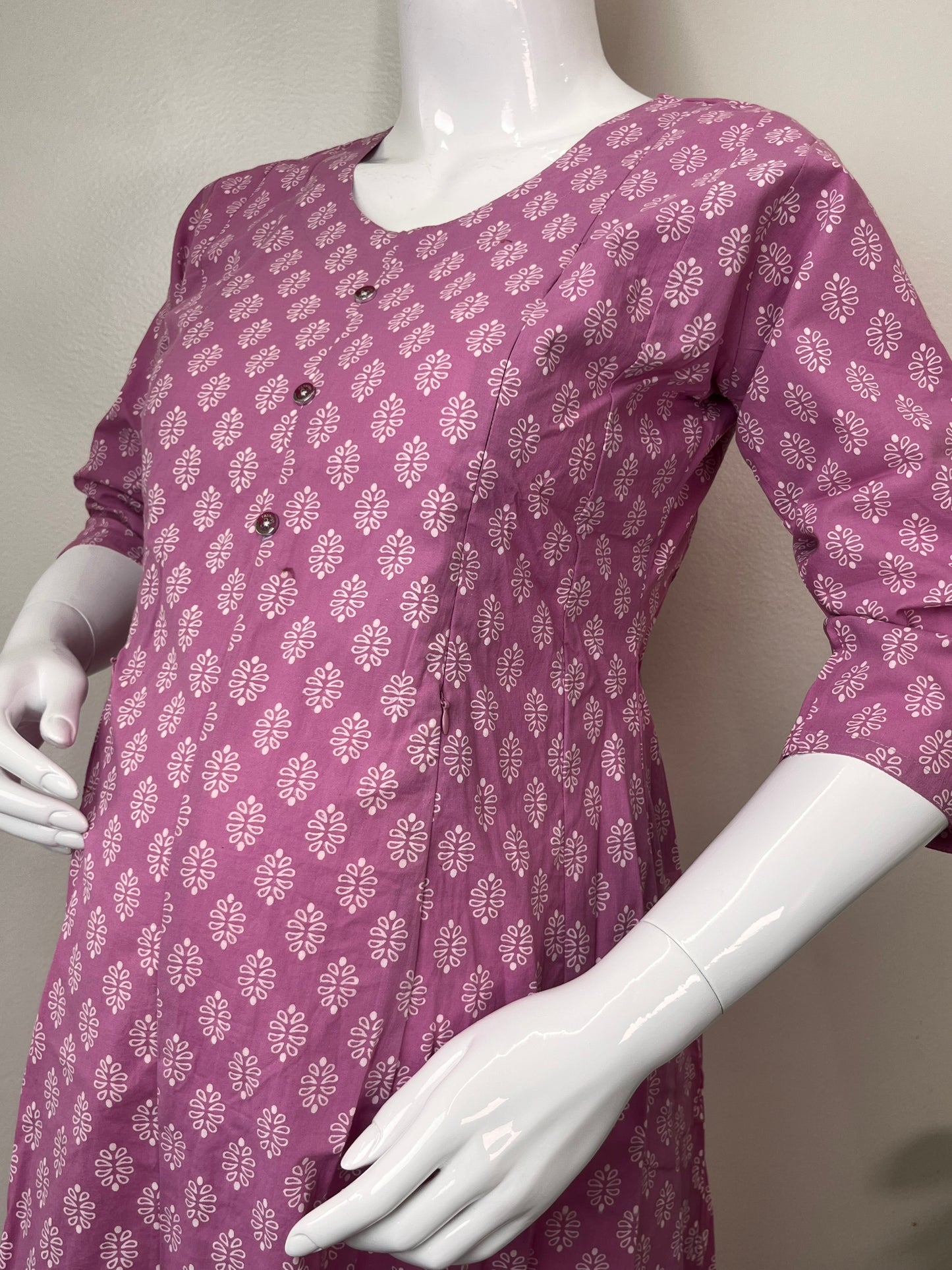 Purple Everyday Comfort Pure Cotton Pregnancy Kurti