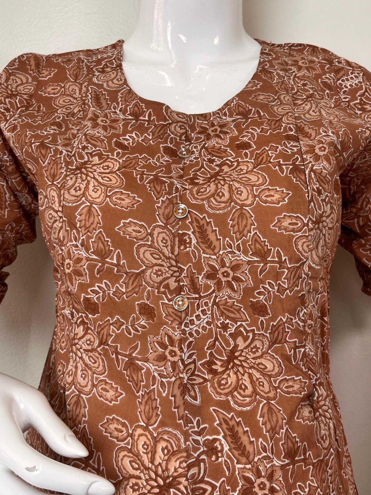 Women's Maternity Pure Cotton Kurti with Relaxed Fit