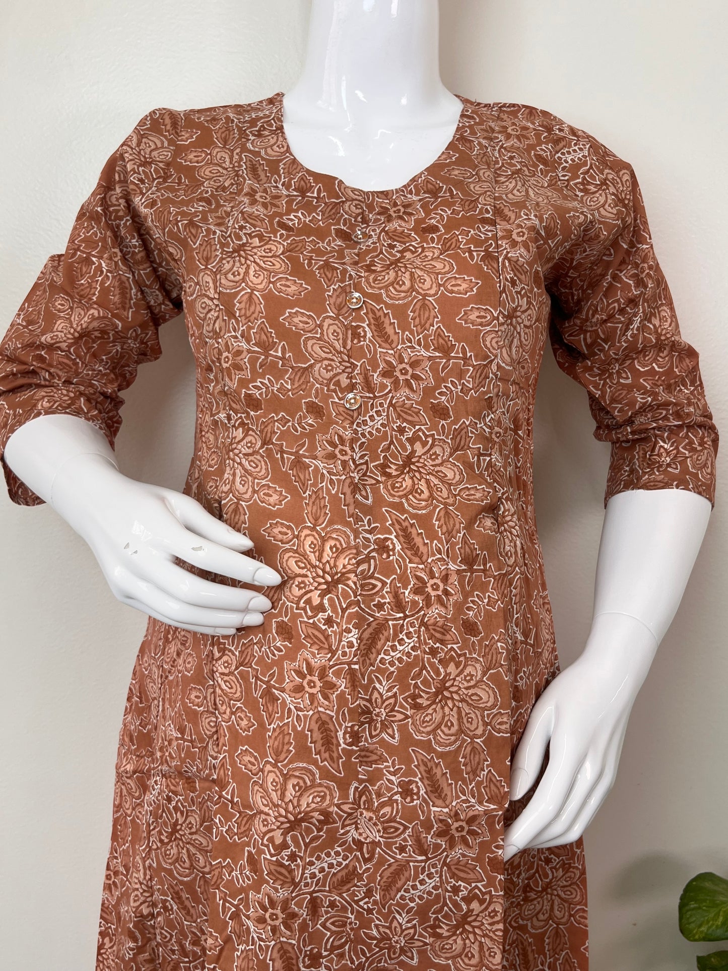 Women's Maternity Pure Cotton Kurti with Relaxed Fit
