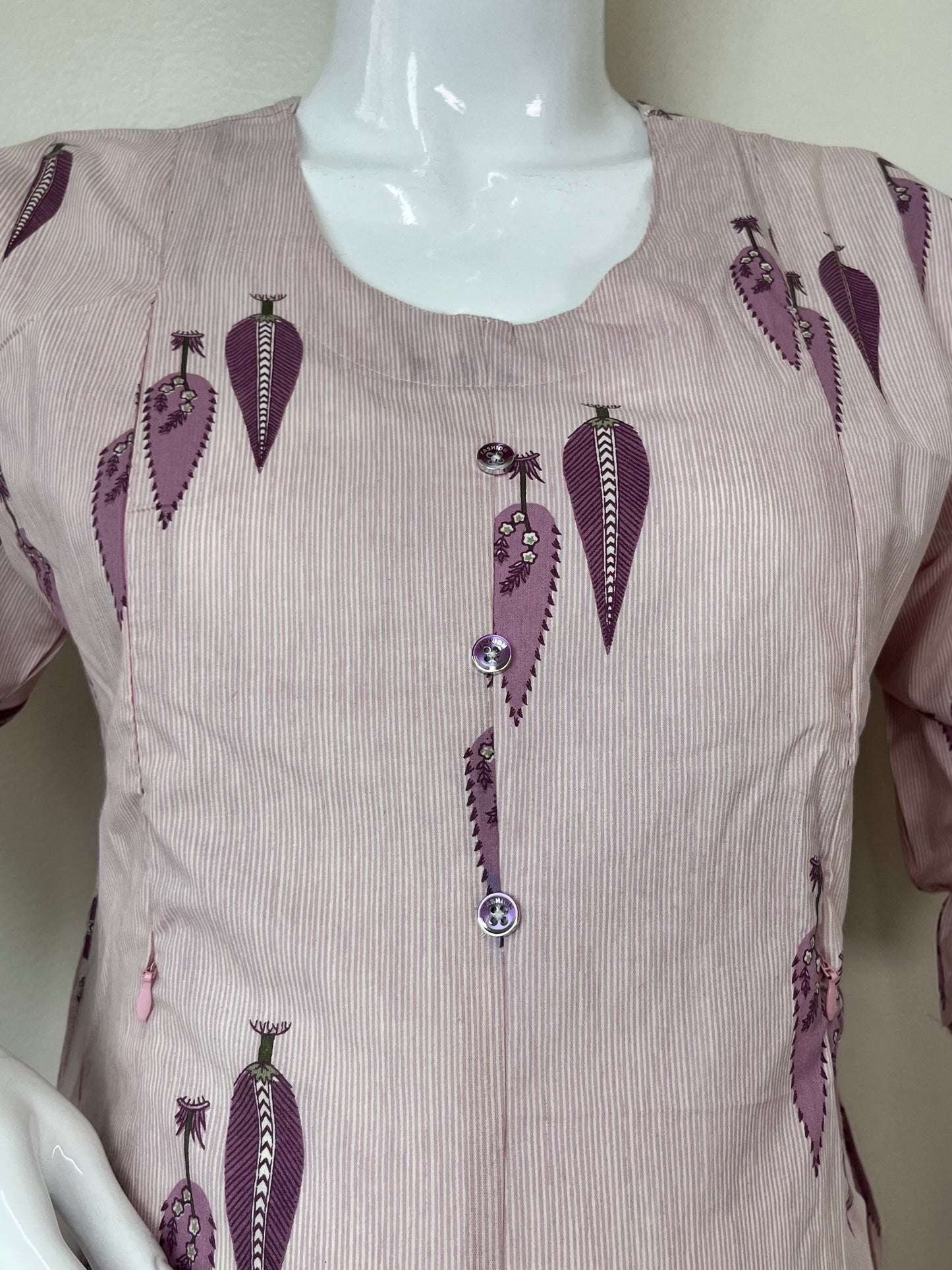 Lavender Gentle Touch Pure Cotton Pregnancy Kurti