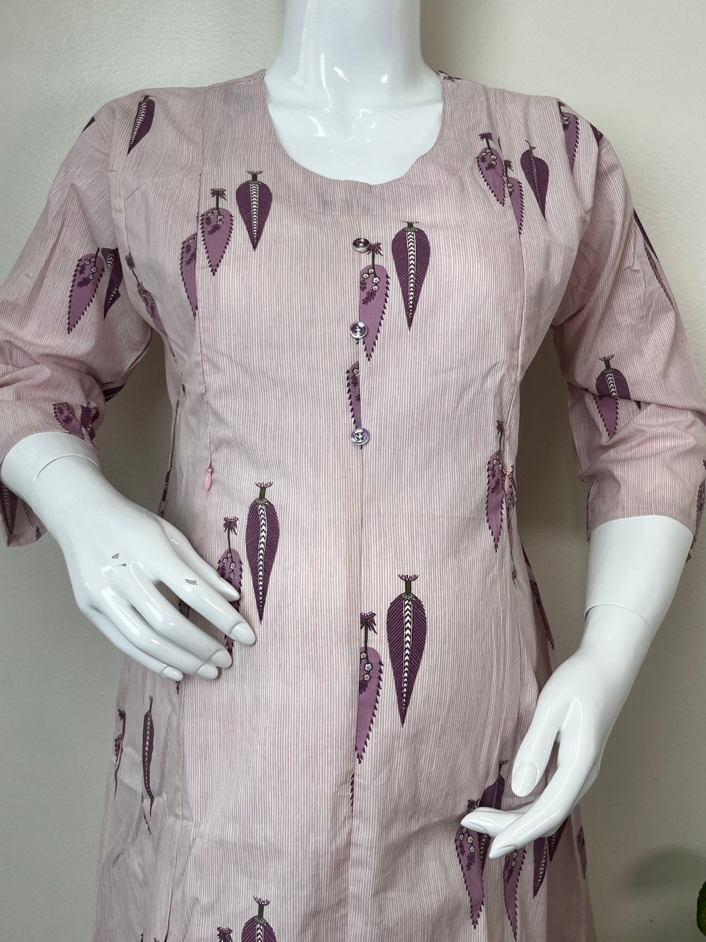 Lavender Gentle Touch Pure Cotton Pregnancy Kurti