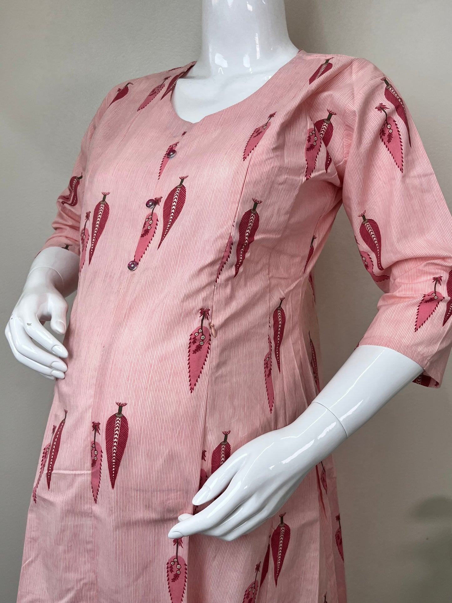 Women's Maternity Cotton Kurti with Relaxed Fit