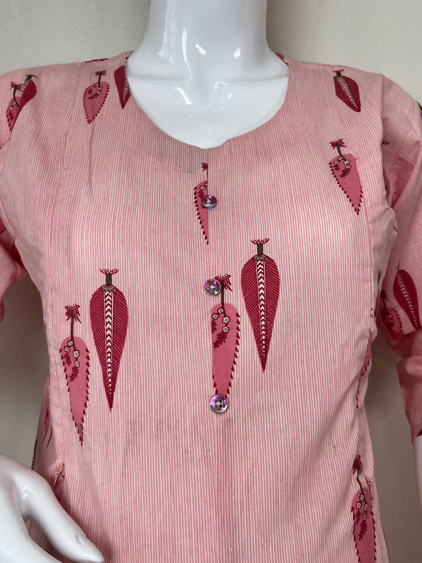 Women's Maternity Cotton Kurti with Relaxed Fit