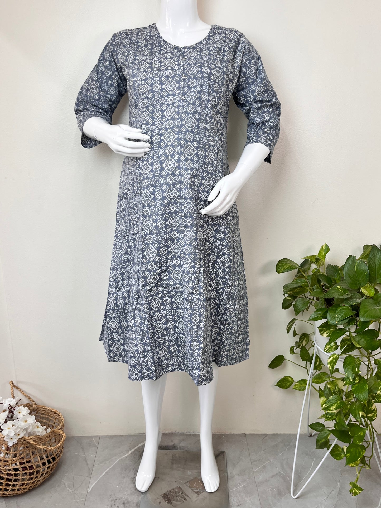 Soft Comfort Pure Cotton Maternity Feeding Kurti for Women