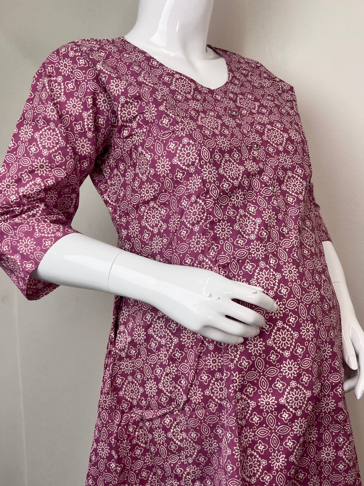 Women's Pure Cotton Maternity and Nursing Kurti