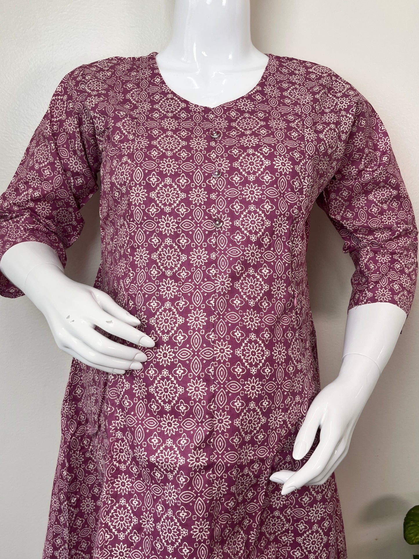 Women's Pure Cotton Maternity and Nursing Kurti