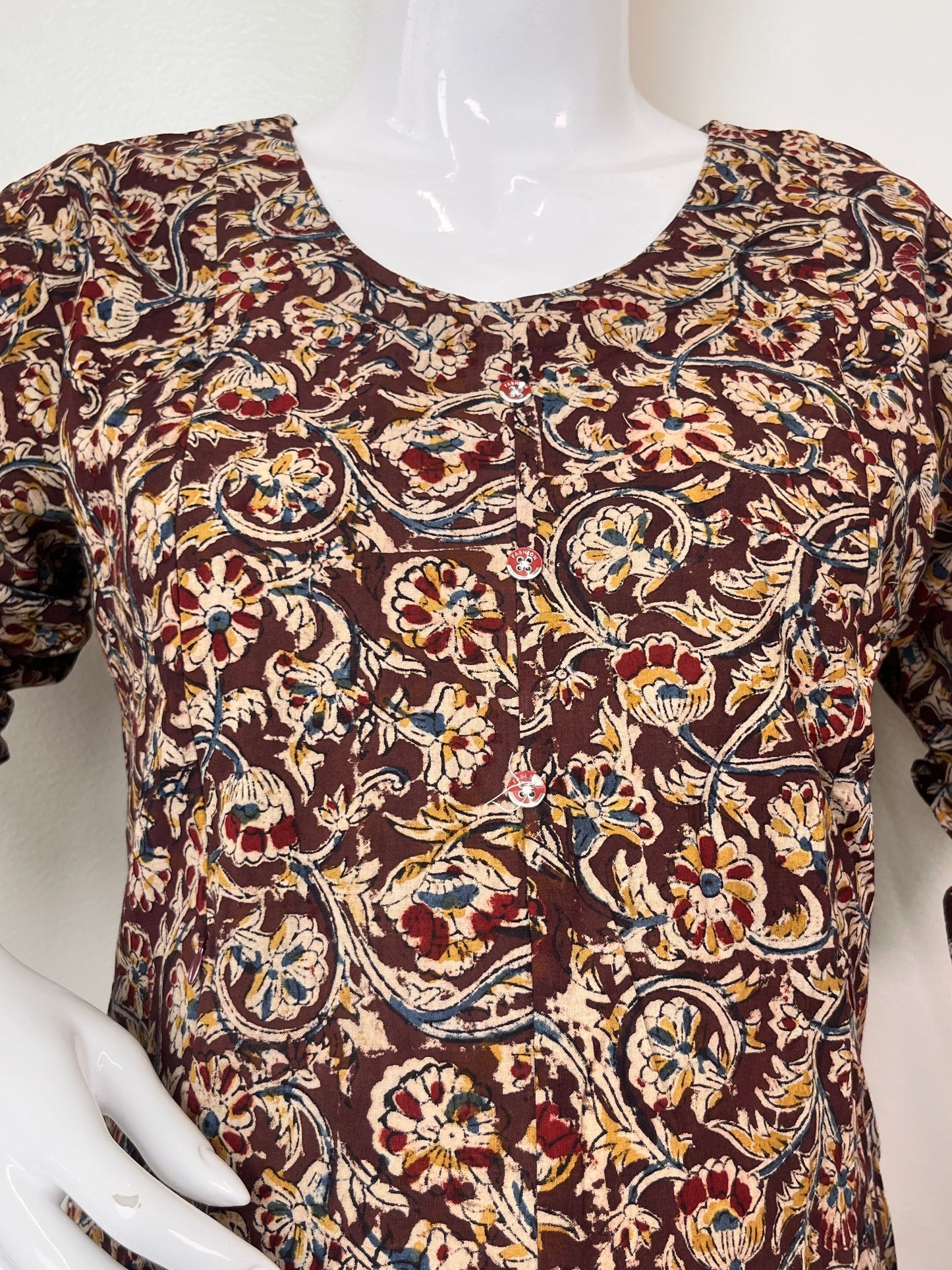 Kalamkari Printed Pure Cotton Maternity Kurti