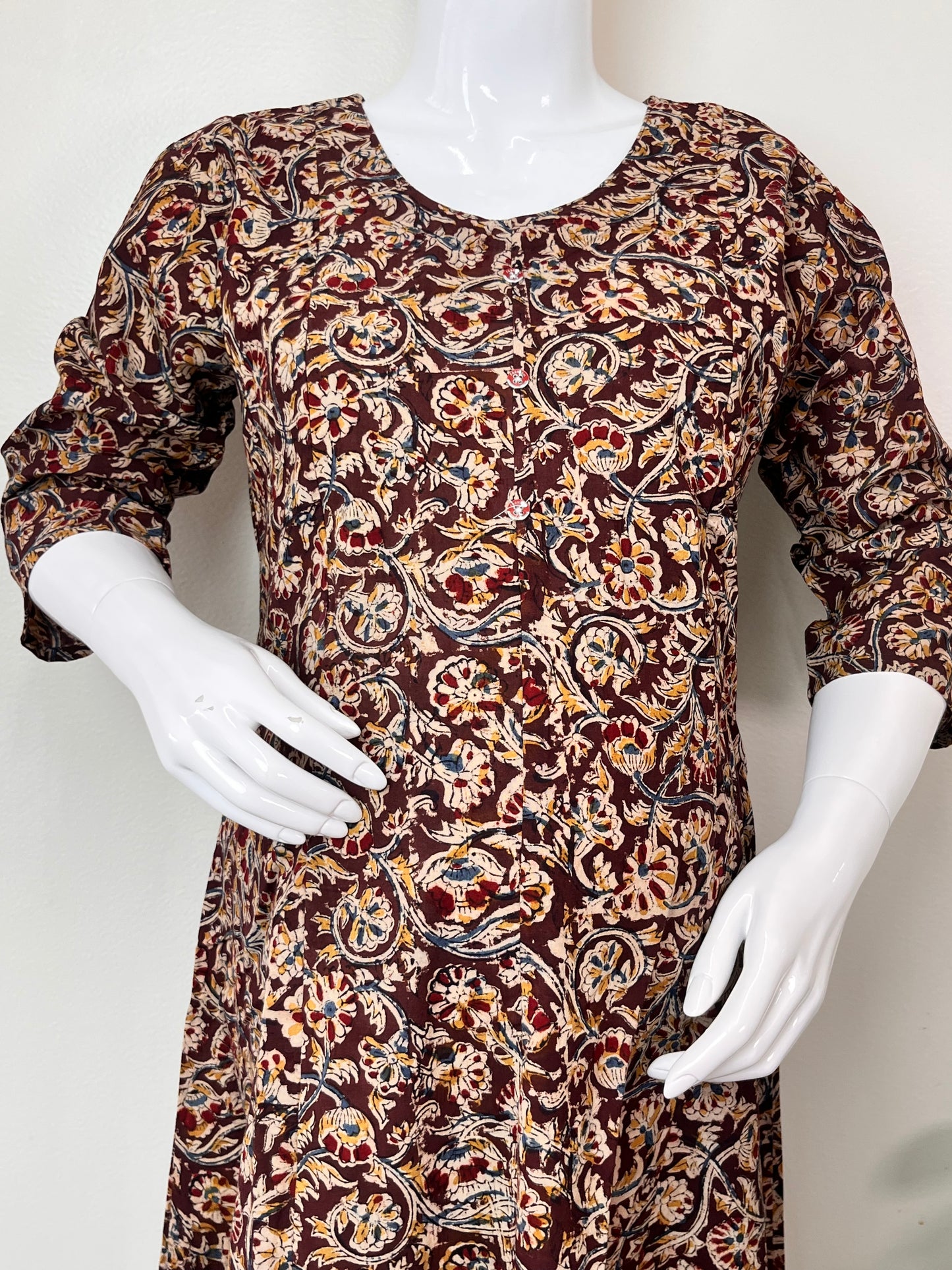 Kalamkari Printed Pure Cotton Maternity Kurti