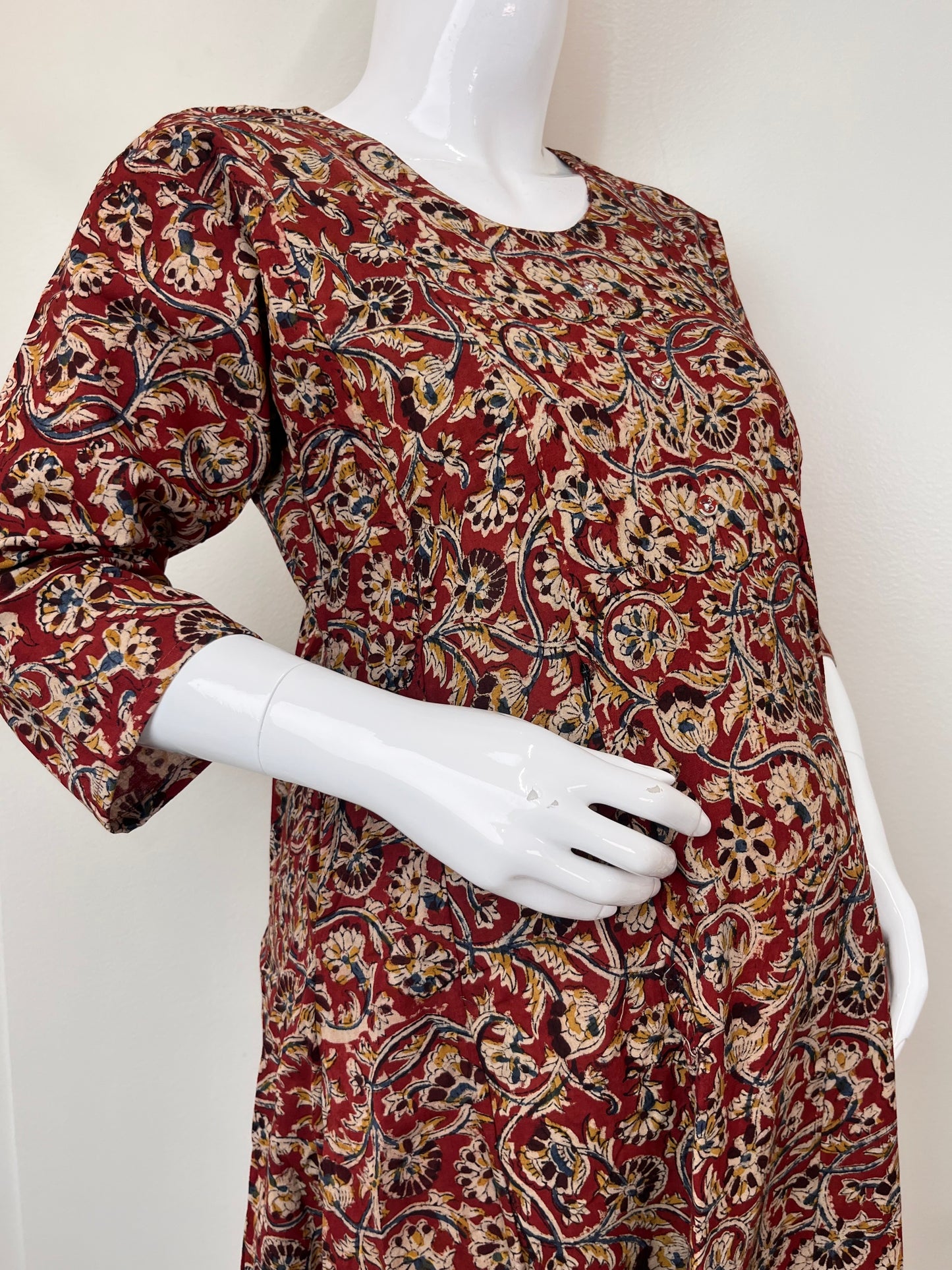 Brown Everyday Comfort Pure Cotton Pregnancy Kurti